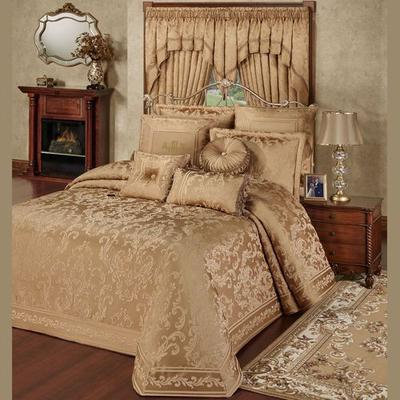 Monaco Grande Bedspread Gold, Queen, Gold