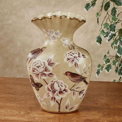 Busy Birds Table Vase Cream , Cream