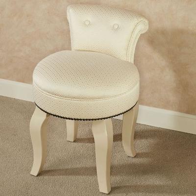 Saraphina Upholstered Vanity Chair Ivory , Ivory