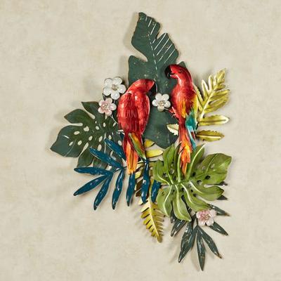 Island Parrots Wall Art Red , Red