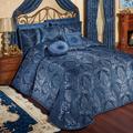 Camelot Grande Bedspread Navy, Queen, Navy