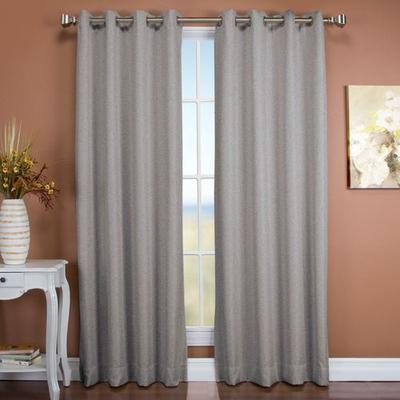 Worthington Grommet Curtain Panel, 50 x 63, Gray