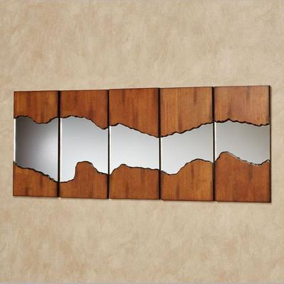 Canyon Horizons Mirrored Wall Art Regal Walnut Set...