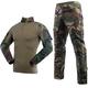 Men's Tactical Suit Combat Shirt and Pants Set Long Sleeve Ripstop Multicam Airsoft Clothing Woodland BDU Hunting Military Uniform, Jungle Camo, L