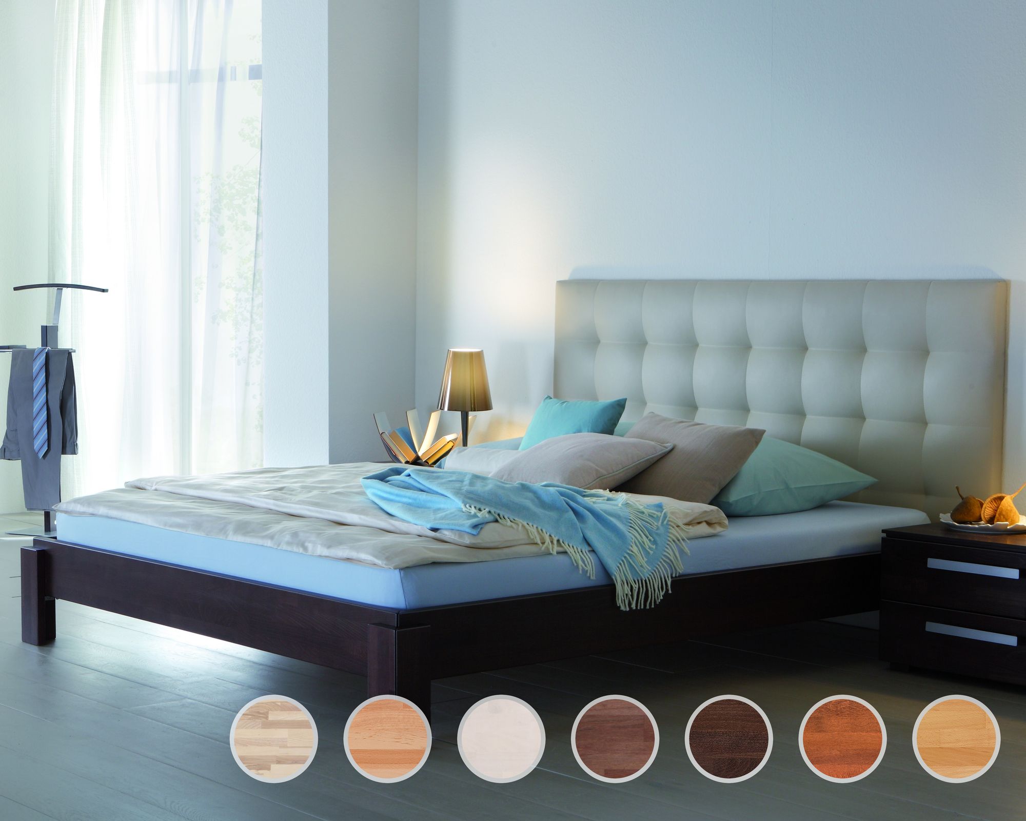 Hasena Wood-Line Massivholzbett Classic Amigo/Sogno 120x200 cm / Buche weiss lasiert, lackiert