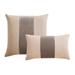 Velvet Colorblock Linen Pillow Cover - Natural Doe, 12" x 20" - Ballard Designs Natural Doe 12" x 20" - Ballard Designs
