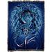 Pure Country Weavers Seablade Fantasy Dragon Cotton Blanket Cotton in Black/Blue | 72 H x 54 W in | Wayfair 8615-T