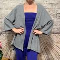 Lularoe Tops | Lularoe Lindsay Kimono Size Med | Color: Blue/Gray | Size: M