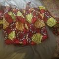 Zara Tops | African Print | Color: Red/Yellow | Size: L