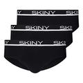 Skiny Herren Skiny Herren Brasil 3er Pack Cotton Multipack Slip, Schwarz, L Kurz EU