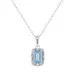 "Sterling Silver Gemstone & Diamond Accent Pendant Necklace, Women's, Size: 18"", Blue"