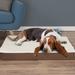 Orthopedic Memory Foam Dog Bed, 36" L X 27" W X 4" H, Brown, Large
