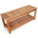 Union Rustic Ardoin Western Red Cedar Wooden Picnic Outdoor Bench Wood/Natural Hardwoods in Brown/White | 19 H x 44 W x 16 D in | Wayfair SB44U