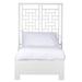 David Francis Furniture Ohana Low Profile Standard Bed Wood/Wicker/Rattan in White | 66 H x 63.5 W x 85 D in | Wayfair B5065BED-TXL-S101