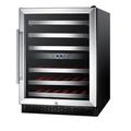 Summit Appliance 46 Bottle Dual Zone Freestanding/Built-In Wine Refrigerator in Black | 34.25 H x 23.38 W x 23.63 D in | Wayfair SWC530BLBIST