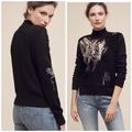 Anthropologie Sweaters | Anthropologie Knitted & Knotted Sequin Turtleneck | Color: Black/Gold | Size: Xs