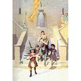 Buyenlarge 'Wallace & the Children' by N.C. Wyeth Painting Print in Blue | 30 H x 20 W x 1.5 D in | Wayfair 0-587-05617-7C2030