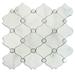 Mango Tile Lawrence 12" x 12" Marble Arabesque Mosaic Wall & Floor Tile Natural Stone/Mixed Material/Marble in Gray/White | Wayfair MG957