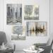 Lark Manor™ Touch of Modern Grays - 4 Piece Wrapped Canvas Print Set Canvas in Blue/Gray/Green | 18 H x 48 W x 1.5 D in | Wayfair