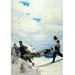 Buyenlarge 'The Rescue of Captain Harding' by N.C. Wyeth Painting Print in Blue | 30 H x 20 W x 1.5 D in | Wayfair 0-587-05614-2C2030