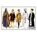 Buyenlarge 'Odd Fellows: Costumes for the Good Samaritan' Painting Print in Black/Blue/Yellow | 20 H x 30 W x 1.5 D in | Wayfair 0-587-07123-0C2030