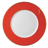 Prouna Porcelain Contemporary Decorative Plate in Porcelain, Crystal in Orange/White | 0.25 H x 13 W x 13 D in | Wayfair 07641-000313