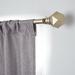 Astoria Grand Ellzey Bronze/Cherry Wood Adjustable 0.75" Single Curtain Rod in Brown/Yellow | 0.75 H x 86 W x 0.75 D in | Wayfair