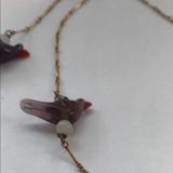 Anthropologie Jewelry | Lenora Dame Anthropologie Purple Bird Necklace Nwt | Color: Gold/Purple | Size: Os