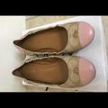 Coach Shoes | Coach Ballerina Flat Shoes With Pink Cap Toe | Color: Brown/Pink | Size: 6.5