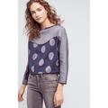 Anthropologie Tops | Anthropologie Postmark Cropped Pullover | Color: Blue/Silver | Size: Xsp