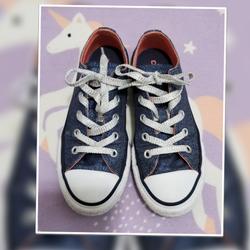 Converse Shoes | Converse Sneakers For Girls | Color: Blue/Silver | Size: 13g