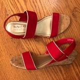 Coach Shoes | Coach And Four Wedge Sandal, Red | Color: Red | Size: 6