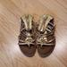 American Eagle Outfitters Shoes | Gold American Eagle Gladiator Sandals | Color: Gold | Size: 6.5