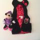 Disney Jackets & Coats | 4 For $20minnie Mouse Hooded Plush Vest With Minnie Baby | Color: Black | Size: 12mb