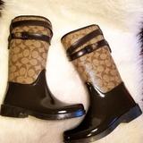 Coach Shoes | Coach Trisha Ii Turnlock Rain Boots | Color: Brown | Size: 6