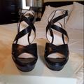 Coach Shoes | Coach Madeline Vachetta Leather Platform Sandals | Color: Black | Size: 7.5