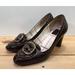 Coach Shoes | Coach Hillory Gold Buckle Brown Leather Pumps 8.5b | Color: Brown | Size: 8.5