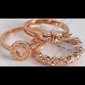 Coach Jewelry | Coach Open Circle Ring Set - Rose Gold Size 7 | Color: Gold/Silver | Size: 7