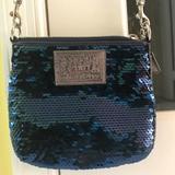 Coach Bags | Coach Limited Edition Blue Sequins Crossbody | Color: Blue/Silver | Size: Os