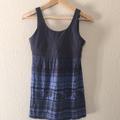 Athleta Tops | Athleta Navy Blue Print Babydoll Tank Top | Color: Blue | Size: M