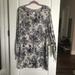 American Eagle Outfitters Dresses | Floral Long Sleeve Dress | Color: Blue/Cream | Size: L