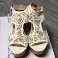 American Eagle Outfitters Shoes | Brand New American Eagle Cream Lace Sandals Summer | Color: Cream | Size: 9