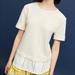 Anthropologie Tops | Anthro Dolan Top Layered Sweatshirt Short Sleeves | Color: Cream/White | Size: S