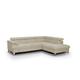 Mivano Eckcouch David / Modernes Sofa in L-Form mit verstellbaren Kopfteilen und Ottomane / 256 x 71 x 208 / Mikrofaser-Bezug, Creme-Weiß
