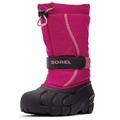 Sorel KIDS FLURRY Waterproof Unisex Kids Snow Boots, Red (Deep Blush x Tropic Pink) - Youth, 4 UK