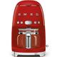 Smeg DCF01RDEU Freestanding Semi-auto Espresso Machine 1.4L 10cups Red Coffee Maker - Coffee Makers (Freestanding, Espresso Machine, 1.4 L, 1050 W, Red)