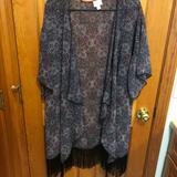 Lularoe Tops | Lularoe Monroe Kimono. Large | Color: Black/Tan | Size: L