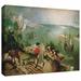 Charlton Home® Landscape w/ the Fall of Icarus by Pieter Bruegel - Wrapped Canvas Graphic Art Print Canvas in Brown/Green | Wayfair