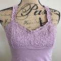 American Eagle Outfitters Tops | Aeo Lace Tank | Color: Pink/Purple | Size: S