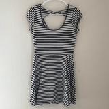 American Eagle Outfitters Dresses | Blue And White Striped Fit And Flare Dress | Color: Blue/White | Size: M